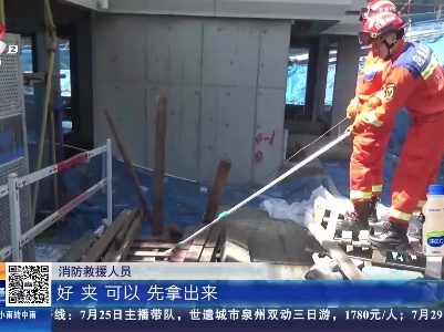 宜春：五步蛇来工地“避暑” 消防现场进行“松骨”
