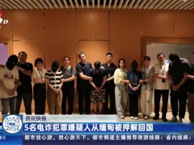 5名电诈犯罪嫌疑人从缅甸被押解回国