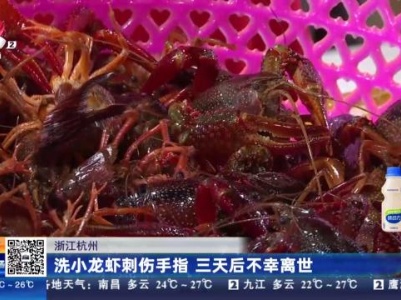 浙江杭州：洗小龙虾刺伤手指 三天后不幸离世