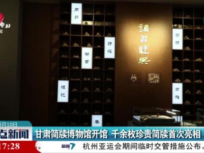 甘肃简牍博物馆开馆 千余枚珍贵简牍首次亮相