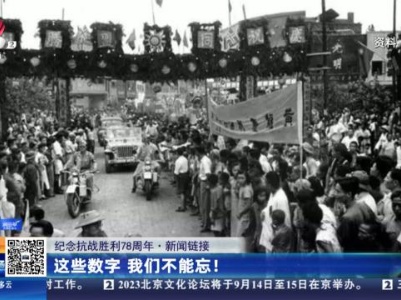 【纪念抗战胜利78周年·新闻链接】这些数字 我们不能忘！