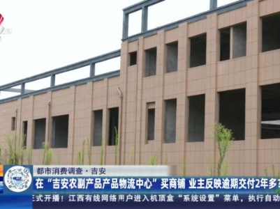 【都市消费调查】吉安：在“吉安农副产品产品物流中心”买商铺 业主反映逾期交付2年多？