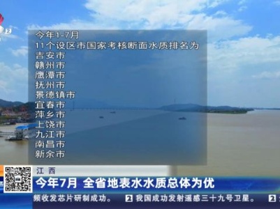 江西：今年7月 全省空气细颗粒物月均浓度同比下降11.8%