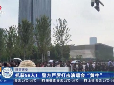 陕西西安：抓获58人！ 警方严厉打击演唱会“黄牛”