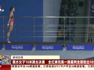 【新闻热搜】跳水女子10米跳台决赛 全红婵完美一跳裁判全部给出10分