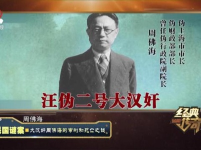 经典传奇20231026 民国谜案·大汉奸周佛海的审判和死亡之谜
