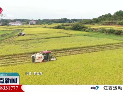 【赣鄱大地喜丰收】江西：科技助力秋收忙 沃野良田谷满仓