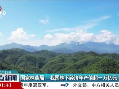 国家林草局：我国林下经济年产值超一万亿元