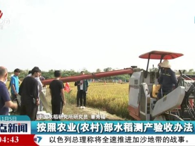 1117.3公斤 江西刷新水稻单季亩产纪录