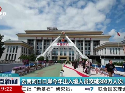 云南河口口岸今年出入境人员突破300万人次