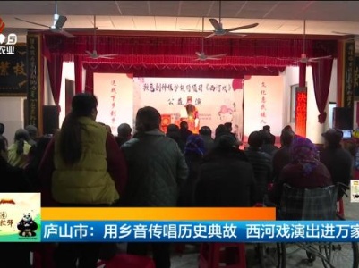 庐山市：用乡音传唱历史典故 西河戏演出进万家