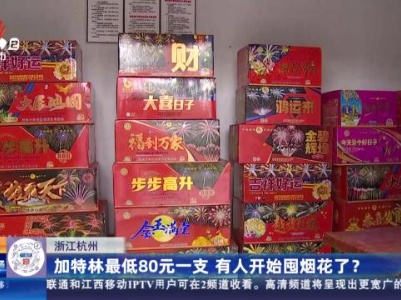 浙江杭州：加特林最低80元一支 有人开始囤烟花了？