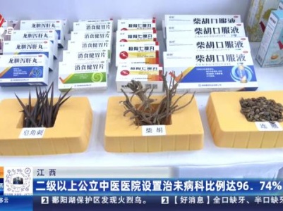 江西：二级以上公立中医医院设置治未病科比例达96.74%