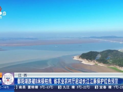 江西：鄱阳湖跌破8米极枯线 省农业农村厅启动长江江豚保护红色预警