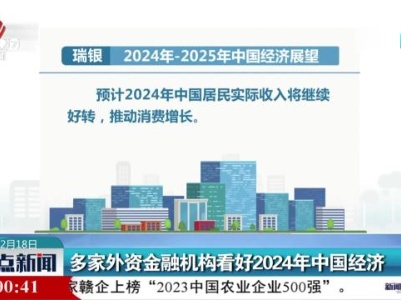 多家外资金融机构看好2024年中国经济