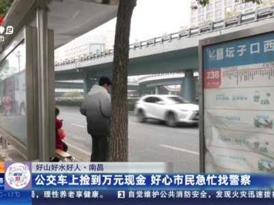 【好山好水好人】南昌：公交车上捡到万元现金 好心市民急忙找警察