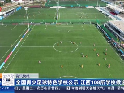 全国青少足球特色学校公示 江西108所学校候选