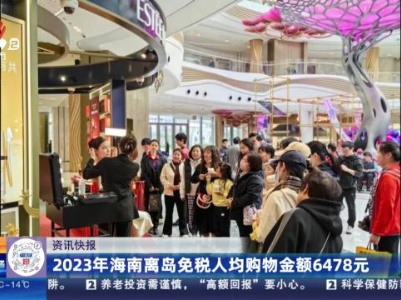 2023年海南离岛免税人均购物金额6478元