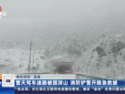 【救在现场】宜春：雪天驾车迷路被困深山 消防铲雪开路急救援
