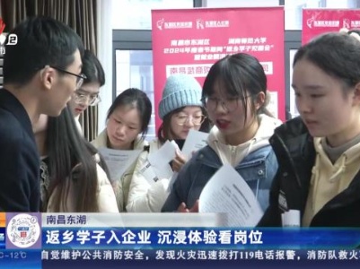 南昌东湖：返乡学子入企业 沉浸体验看岗位