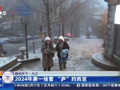 【赣闻天下】九江：2024年第一 场雪“庐”约而至