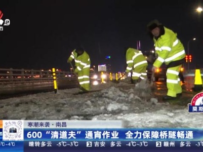 【寒潮来袭】南昌：600“清道夫”通宵作业 全力保障桥隧畅通
