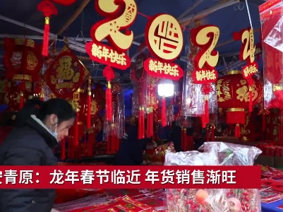吉安青原：龙年春节临近 年货销售渐旺