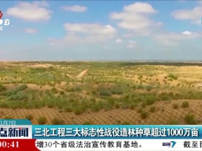 三北工程三大标志性战役造林种草超过1000万亩