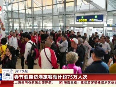 春节假期访港旅客预计约75万人次