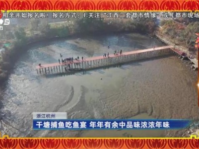 寻找年味——浙江杭州：干塘捕鱼吃鱼宴