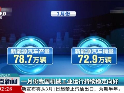 一月份我国机械工业运行持续稳定向好