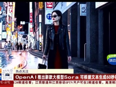【热点关注】OpenAI推出新款大模型Sora 可根据文本生成60秒视频