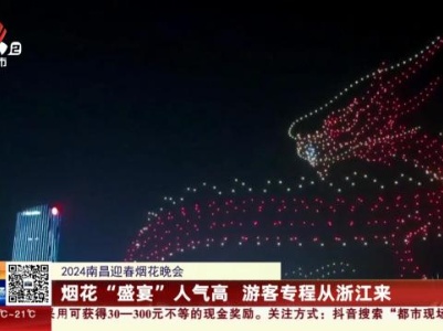 【2024南昌迎春烟花晚会】烟花“盛宴”人气高 游客专程从浙江来