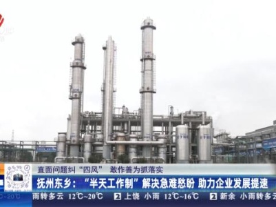 【直面问题纠“四风” 敢作善为抓落实】抚州东乡：“半天工作制”解决急难愁盼 助力企业发展提速