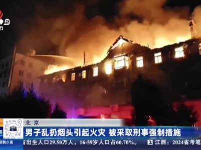 北京：男子乱扔烟头引起火灾 被采取刑事强制措施