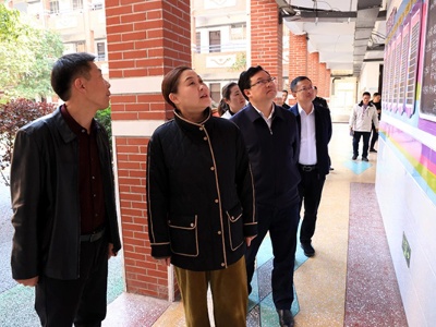 萍乡市政府副市长朱艳珍在经开区督导创卫工作