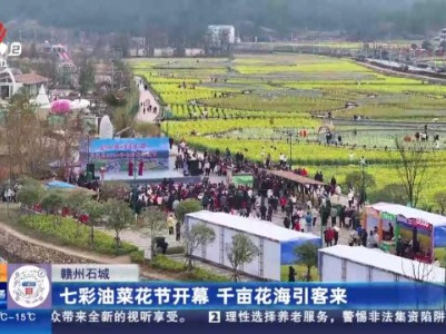 赣州石城：七彩油菜花节开幕 千亩花海引客来