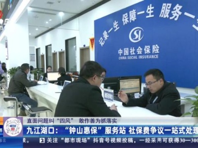【直面问题纠“四风” 敢作善为抓落实】九江湖口：“钟山惠保”服务站 社保费争议一站式处理