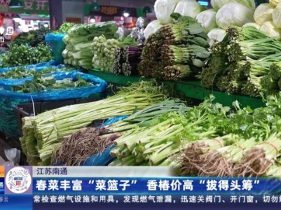 江苏南通：春菜丰富“菜篮子” 香椿价高“拔得头筹”