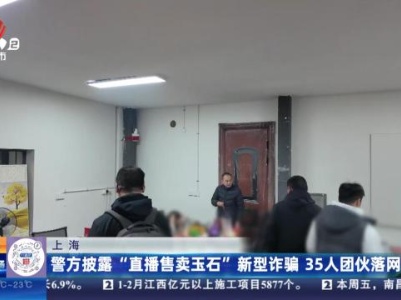 上海：警方披露“直播售卖玉石”新型诈骗 35人团伙落网