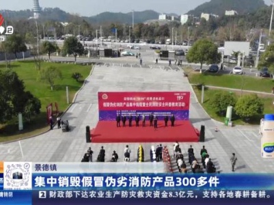 景德镇：集中销毁假冒伪劣消防产品300多件
