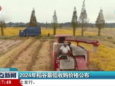 2024年稻谷最低收购价格公布