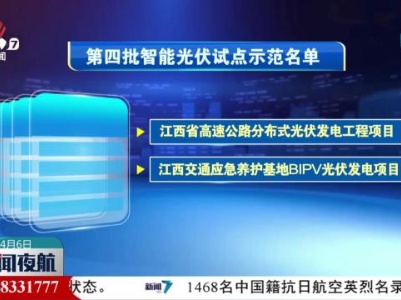 我省2个项目入选第四批智能光伏试点示范名单