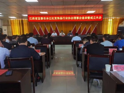 江西省宜春市水江红发饰品产业行业协会成立大会圆满举行