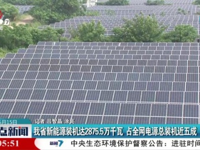 我省新能源装机达2875.5万千瓦 占全网电源总装机近五成