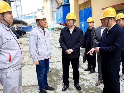 杨博在中材萍乡水泥公司调度企业关停退出和环保整改工作