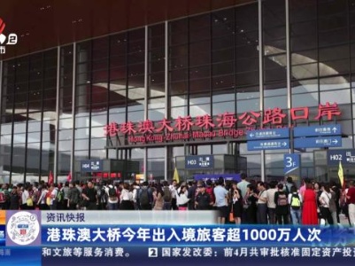 港珠澳大桥今年出入境旅客超1000万人次