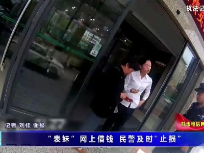 “表妹”網上借錢 民警及時“止損”