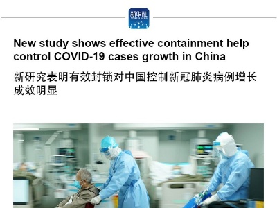 New study shows effective containment help control COVID-19 cases growth in China