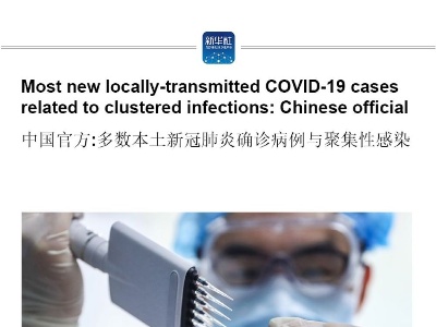 Most new locally-transmitted COVID-19 cases related to clustered infections: Chinese official